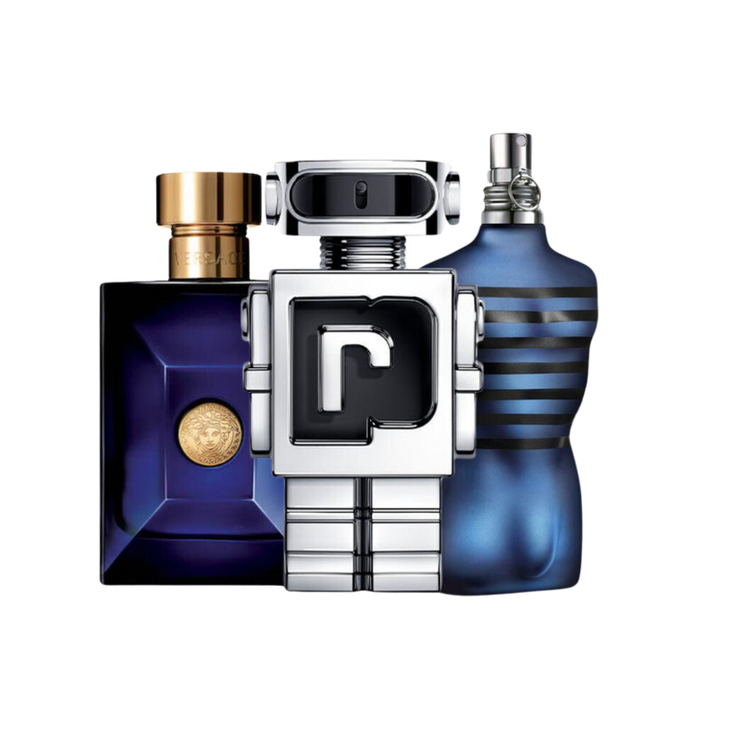 Versace DYLAN BLUE, Paco Rabanne PHANTOM y Jean Paul Gaultier ULTRA MALE (Eau de Parfum)