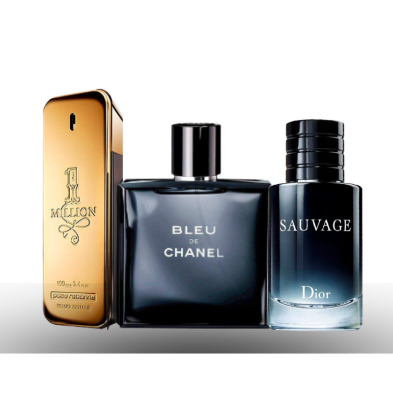 Sauvage de Dior, Bleu de Chanel y One Million de Paco Rabanne