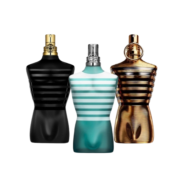 Jean Paul Gaultier LE MALE, Jean Paul Gaultier LE MALE PARFUM y Jean Paul Gaultier LE MALE ELIXIR (Eau de Parfum)